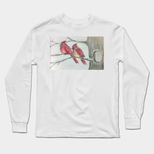 Cardinals sitting on a tree. Long Sleeve T-Shirt